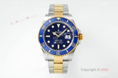 ARF Rolex Submariner 41mm Dandong 3235 Movement TT YG Band Blue Watch